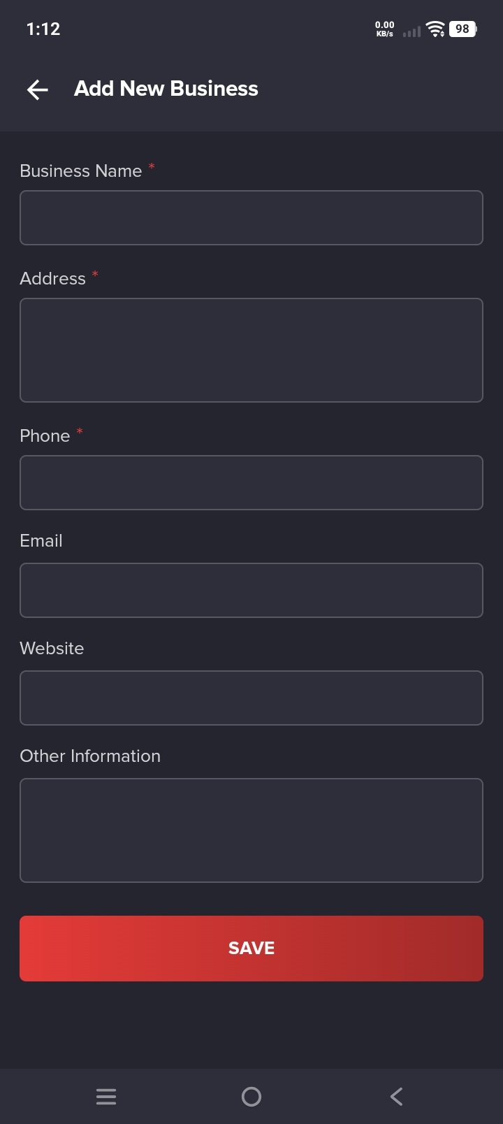 Add Business to Invoice