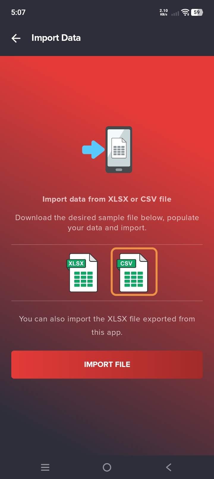 Download Sample Excel Template